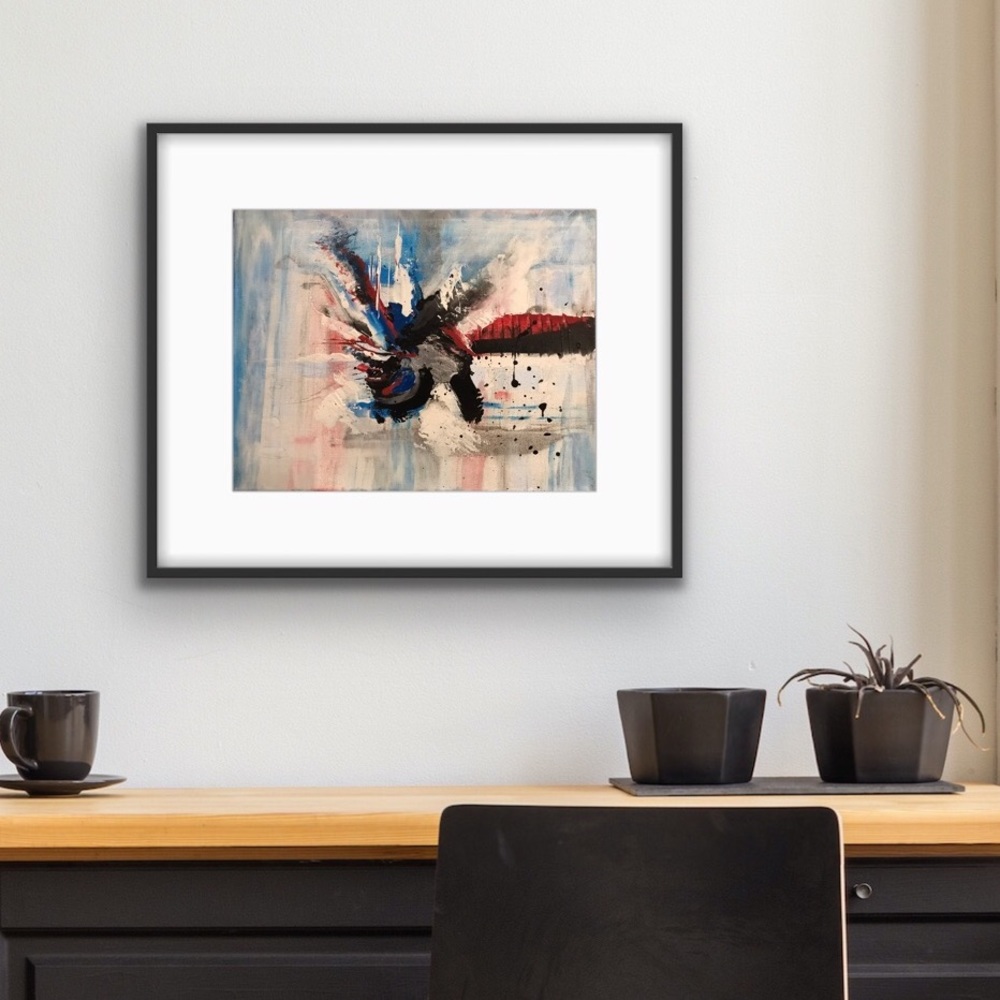 11 x 14” original abstract artwork signed